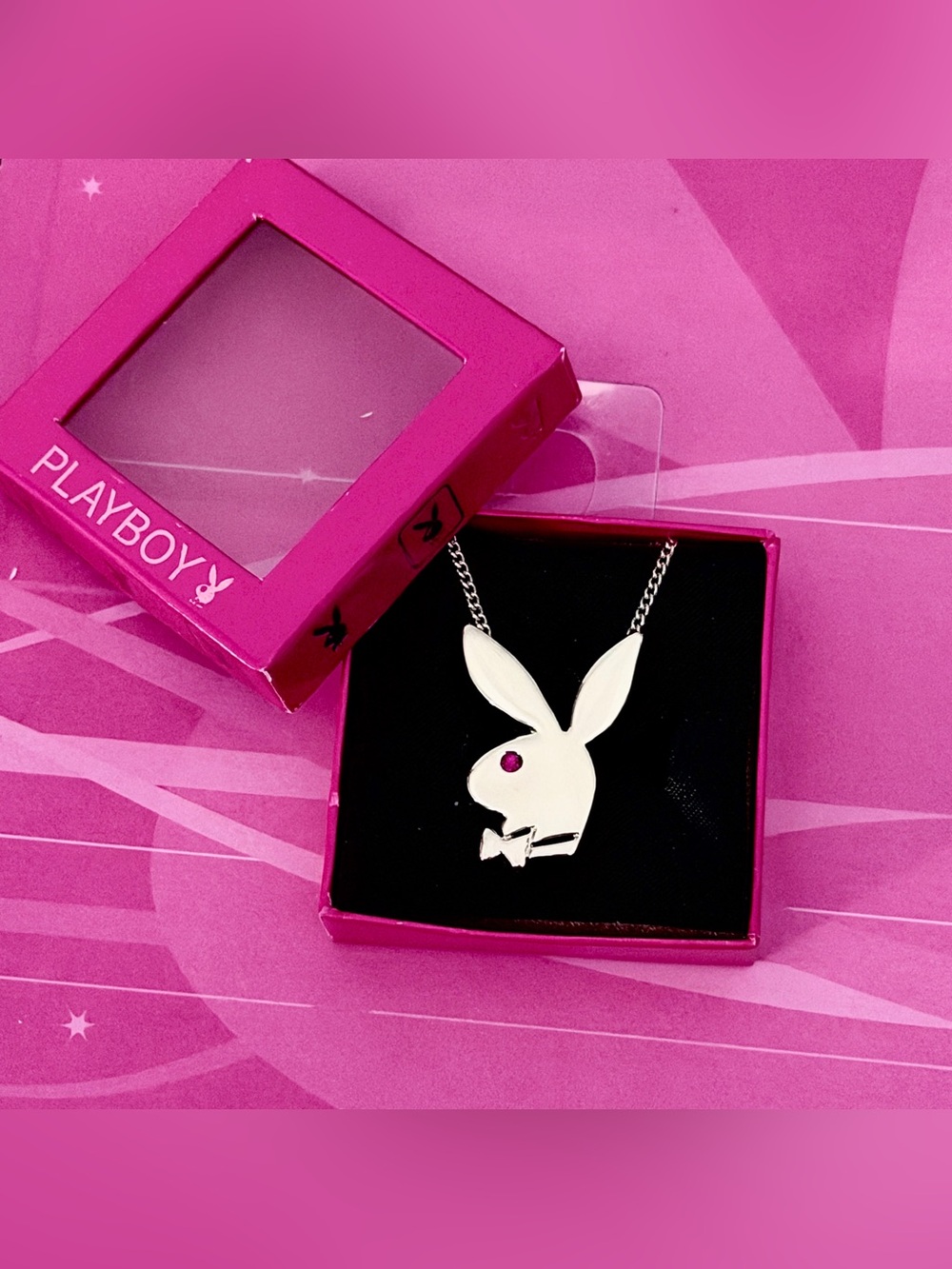 Playboy Y2K bunny necklace NWT